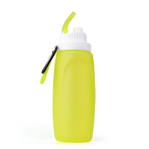 AussieSuperStore Homeware Supplies Hydra-flex Portable Collapsible Silicone Flexible Sports Drink Bottle Green CBSILIFOLDBOTLEGRN